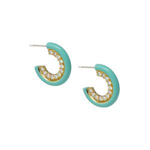 Cloverpost Decade 14K Plated Cz Hoops